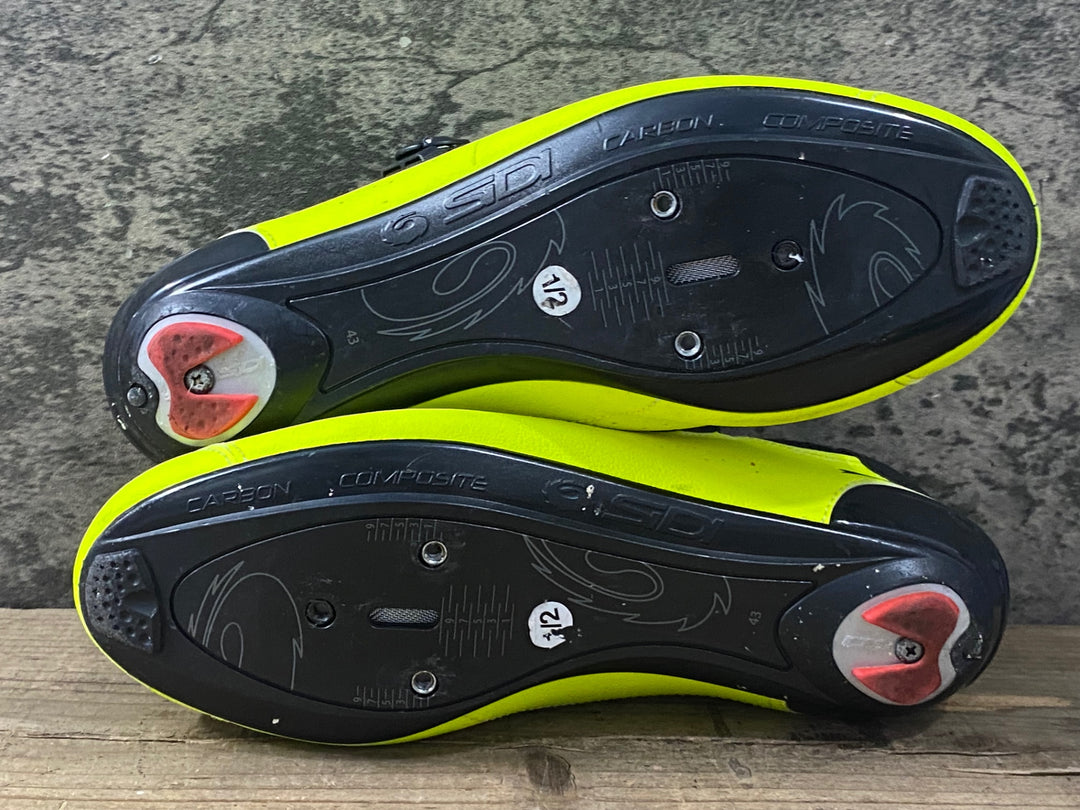 KN023 シディ SIDI GENIUS 10 ビンディングシューズ 黄緑 EU43 1/2 3穴