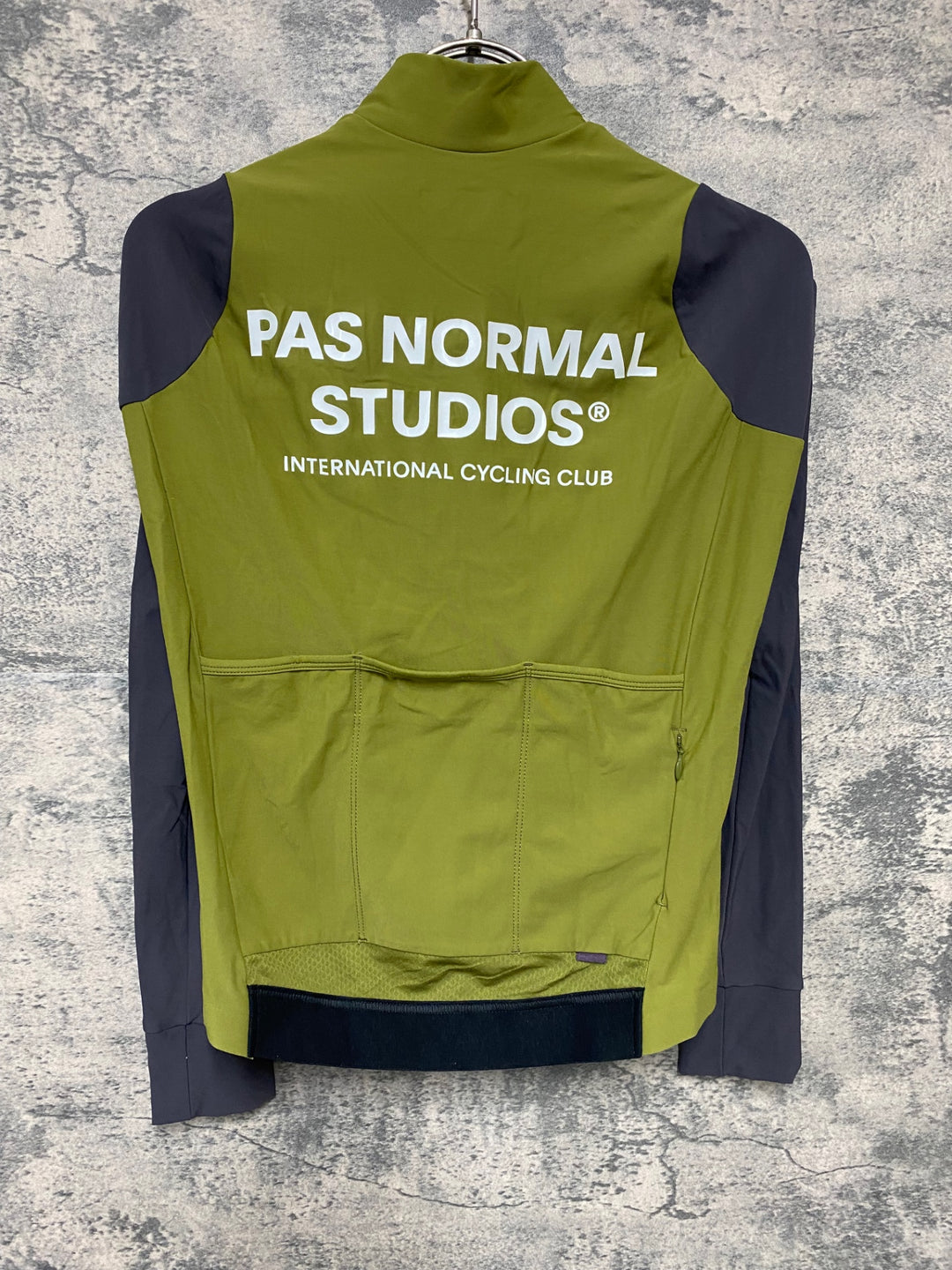 JY516 パスノーマルスタジオ PAS NORMAL STUDIOS Mechanism Long Sleeve Jersey 長袖 サイクルジャージ グレー グリーン レディース S ※スレ