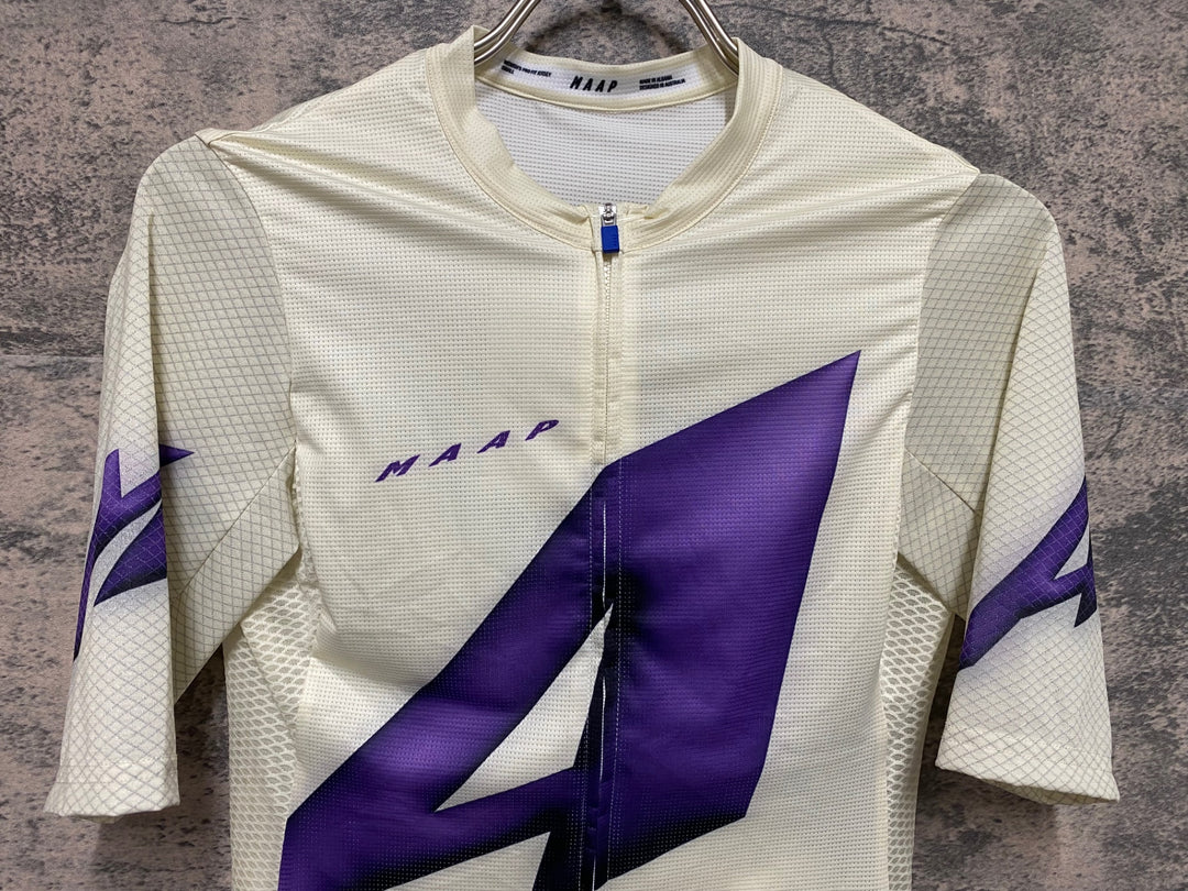 JQ533 マープ MAAP WOMEN'S PRO FIT JERSEY 半袖サイクルジャージ ベージュ紫 S