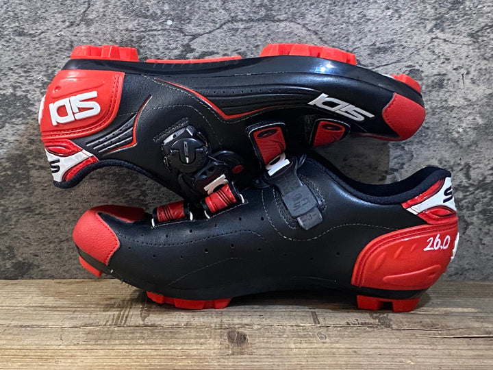 KG425 シディ SIDI TRACE MTB ビンディングシューズ ブラック レッド EU42 ※ペン字あり