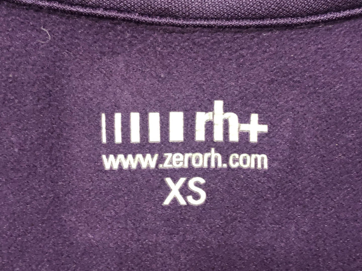JH012 rh+ 長袖 サイクルジャージ ハーフジップ 紫 白 XS 裏起毛