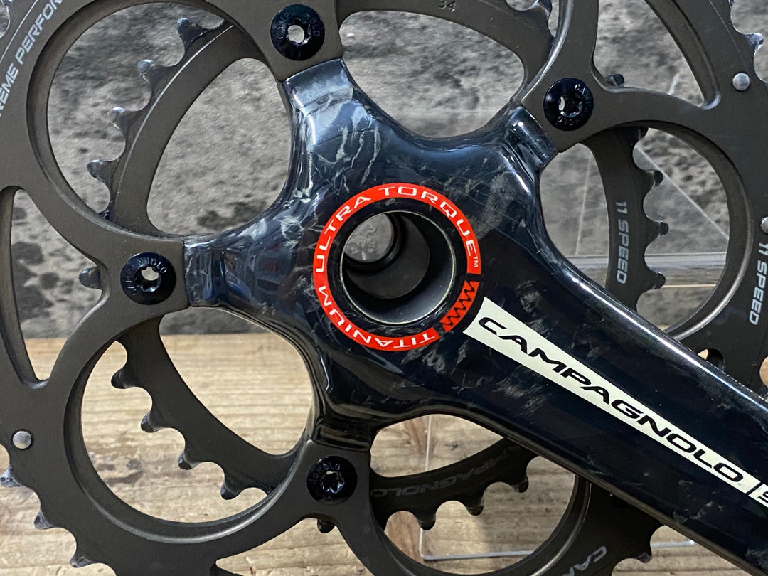 KJ070 カンパニョーロ CAMPAGNOLO スーパーレコード SUPER RECORD FC11-SR040CT クランクセット 5ARM 50/34T 170mm チェーンリングボルト芯折れ