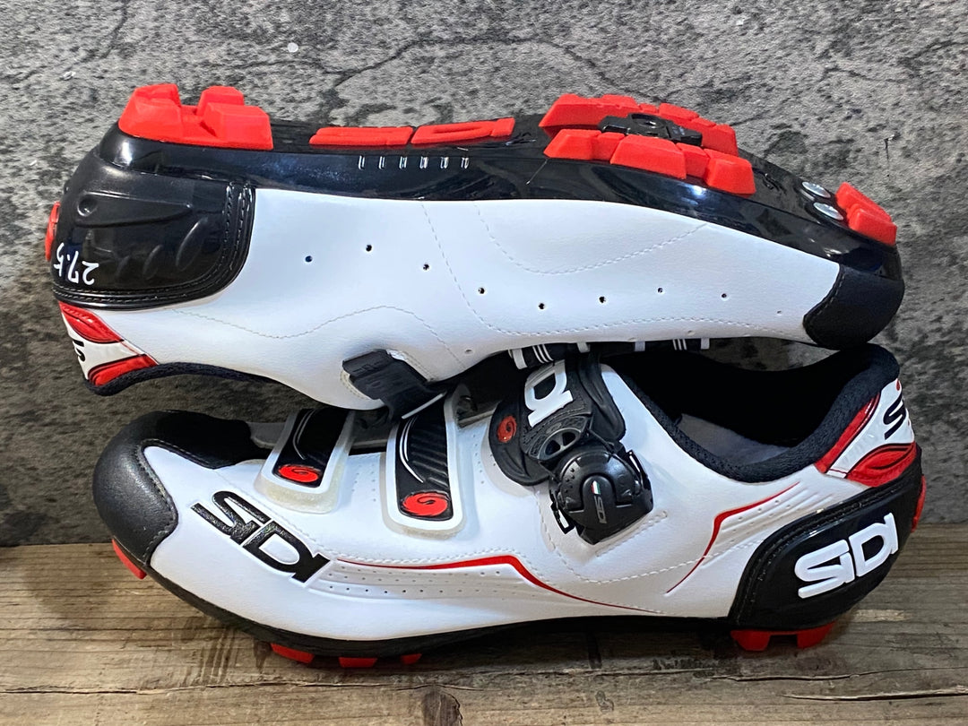 KG381 シディ SIDI TRACE MTB ビンディングシューズ 白 SPD EU45 ※ペン字あり
