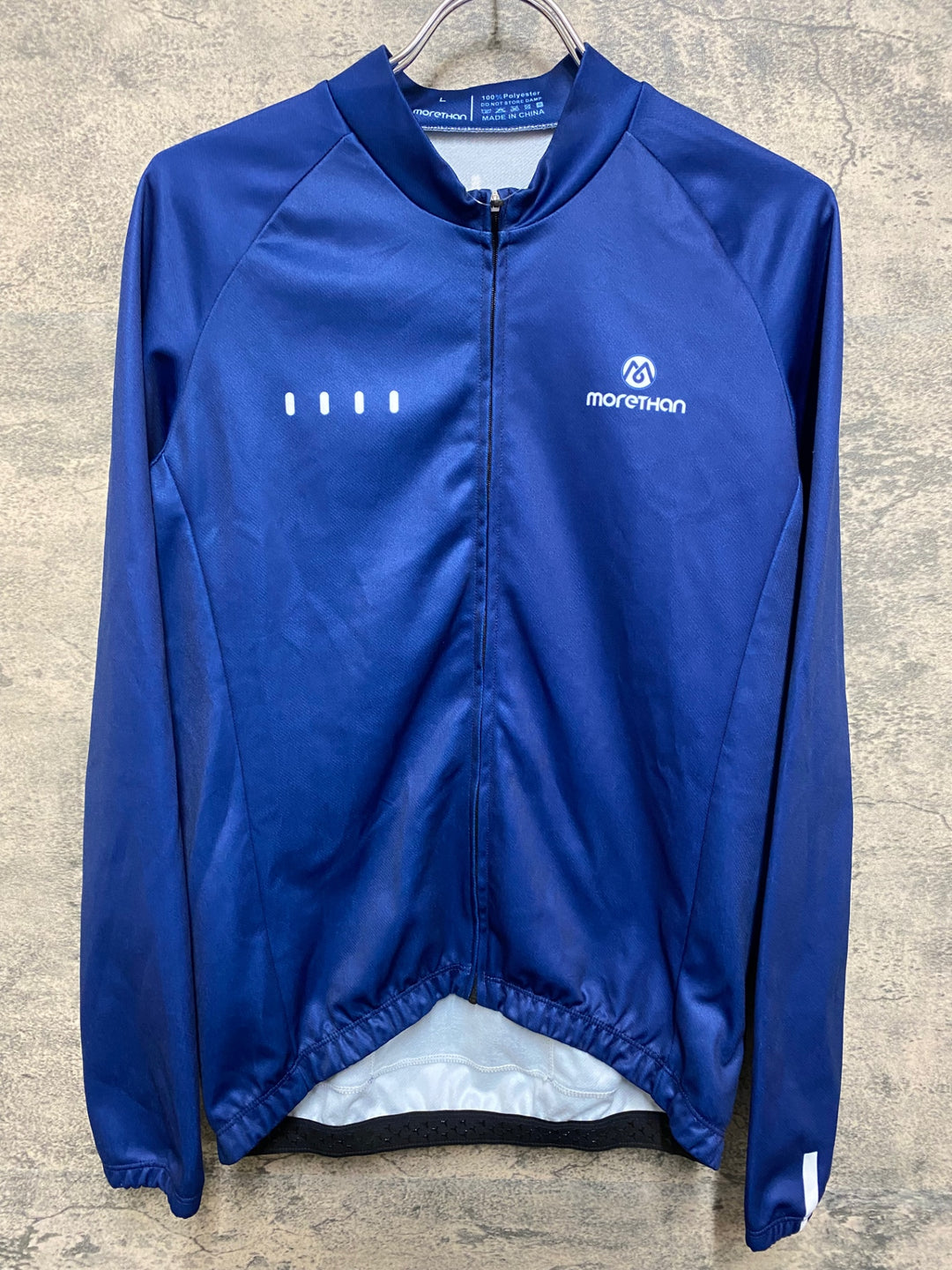 JR142 モーゼン Morethan 長袖 サイクルジャージ ネイビー L