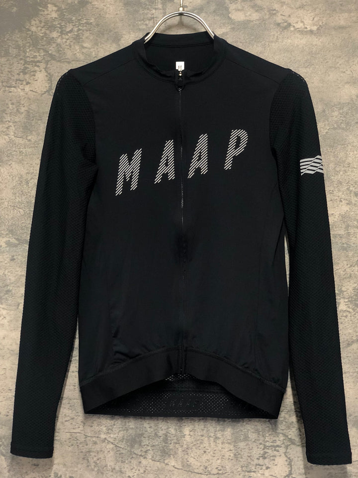 KL002 マープ MAAP PRO FIT JERSEY 長袖 サイクルジャージ 黒 S