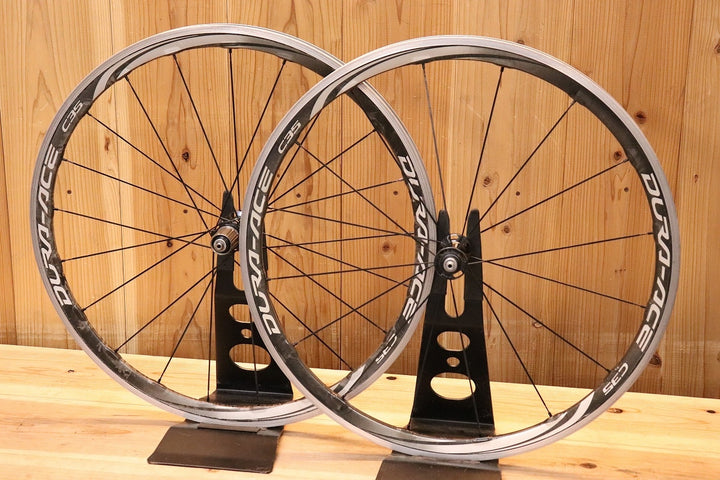 シマノ SHIMANO デュラエース DURA-ACE WH-9000 C35 CL アルミ/カーボン クリンチャー ホイールセット シマノ 11S/12S ナローリム 15C 【芦屋店】