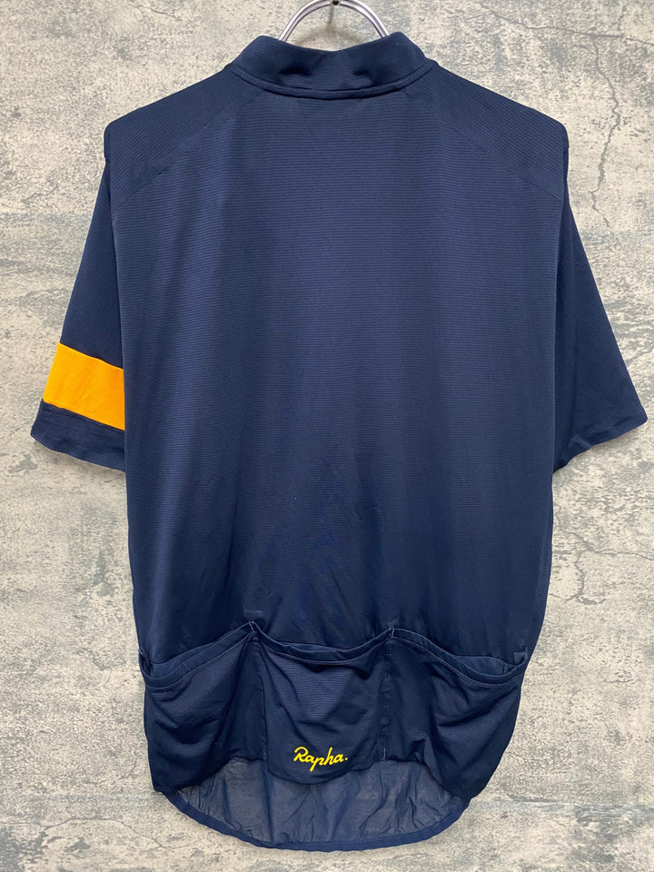 JQ108 ラファ Rapha CLASSIC FLYWEIGHT JERSEY 半袖 サイクルジャージ 紺 XXL