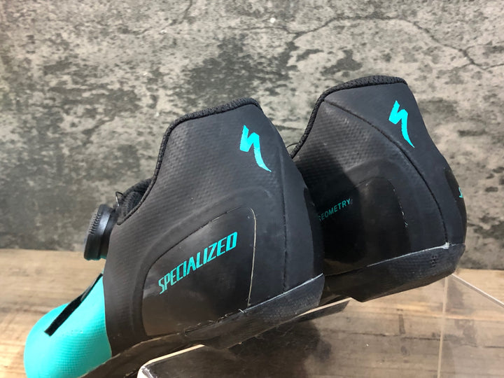 KB778 スペシャライズド SPECIALIZED TORCH 2.0 ビンディングシューズ BOA 3穴 黒 ターコイズ EU43