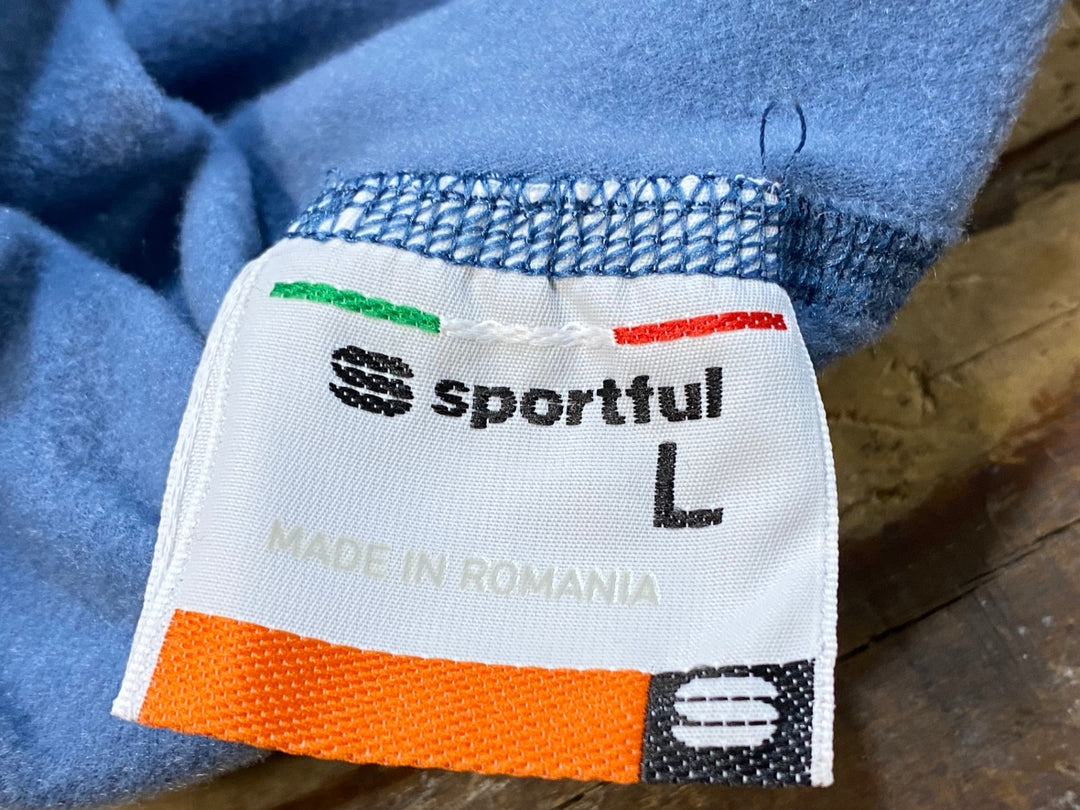 KJ845 スポーツフル sportful knee warmers ニーウォーマー 青 L 裏起毛