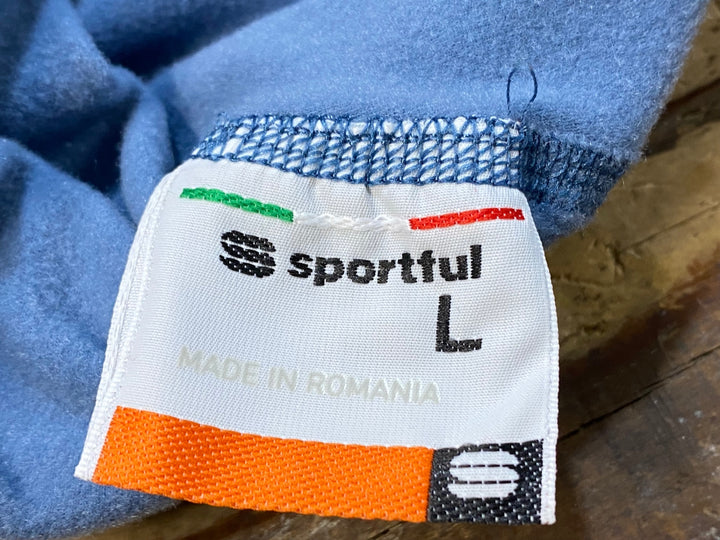 KJ845 スポーツフル sportful knee warmers ニーウォーマー 青 L 裏起毛