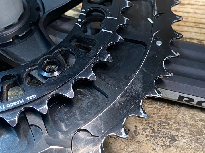 JI054 ローター ROTOR 3D+ IN POWER Q-RINGS パワーメーター クランクセット 170mm 50/36T 11S スピンドルΦ30