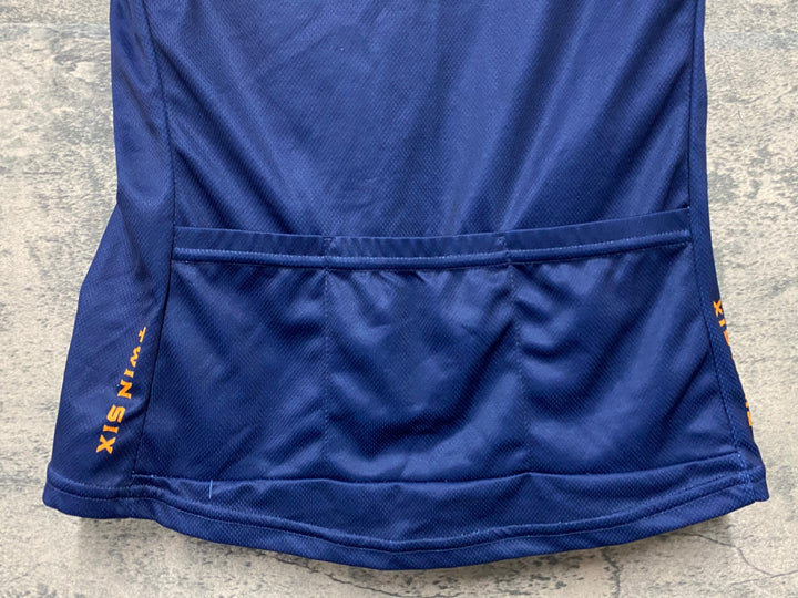 KJ968 ツインシックス TWINSIX 半袖 サイクルジャージ 紺 サイズ不明