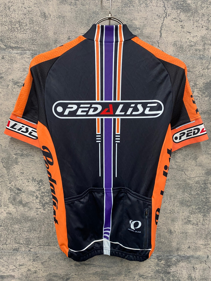 JW455 ラファ Rapha CUSTOM WOMEN'S MIDWEIGHT RACE JERSEY 半袖 サイクルジャージ 黒 オレンジ M レディース Pedalist PINARELLO