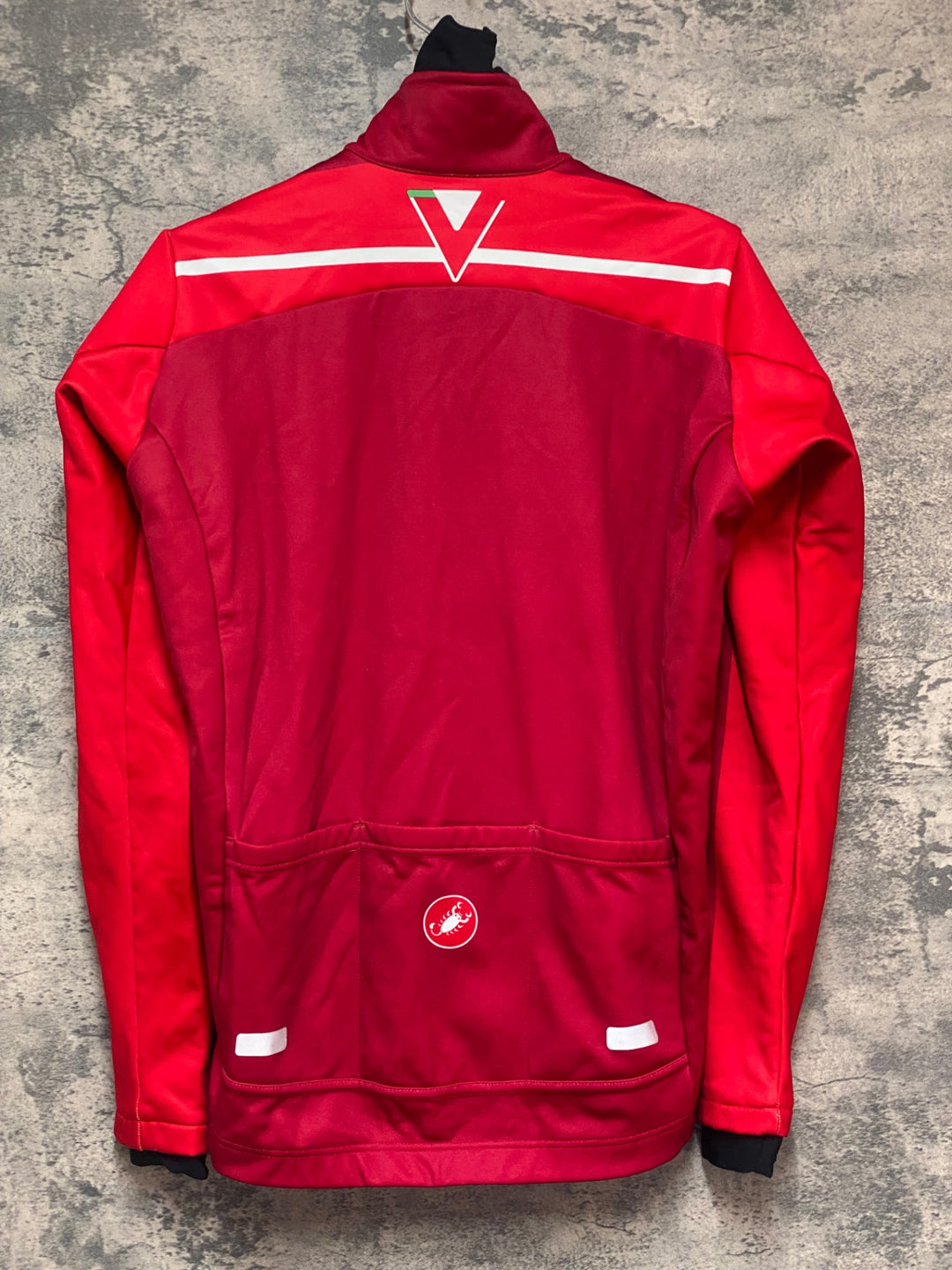 KL805 カステリ CASTELLI 長袖 サイクルジャケット GORE WINDSTOPPER 赤 S 裏起毛