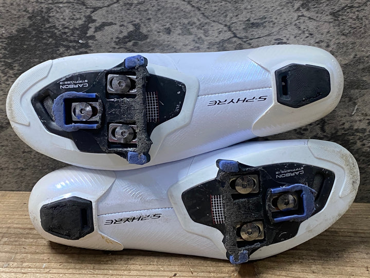 KJ716 シマノ SHIMANO S-PHYRE SH-RC903M W01 E ビンディングシューズ EU40.5 3穴 白