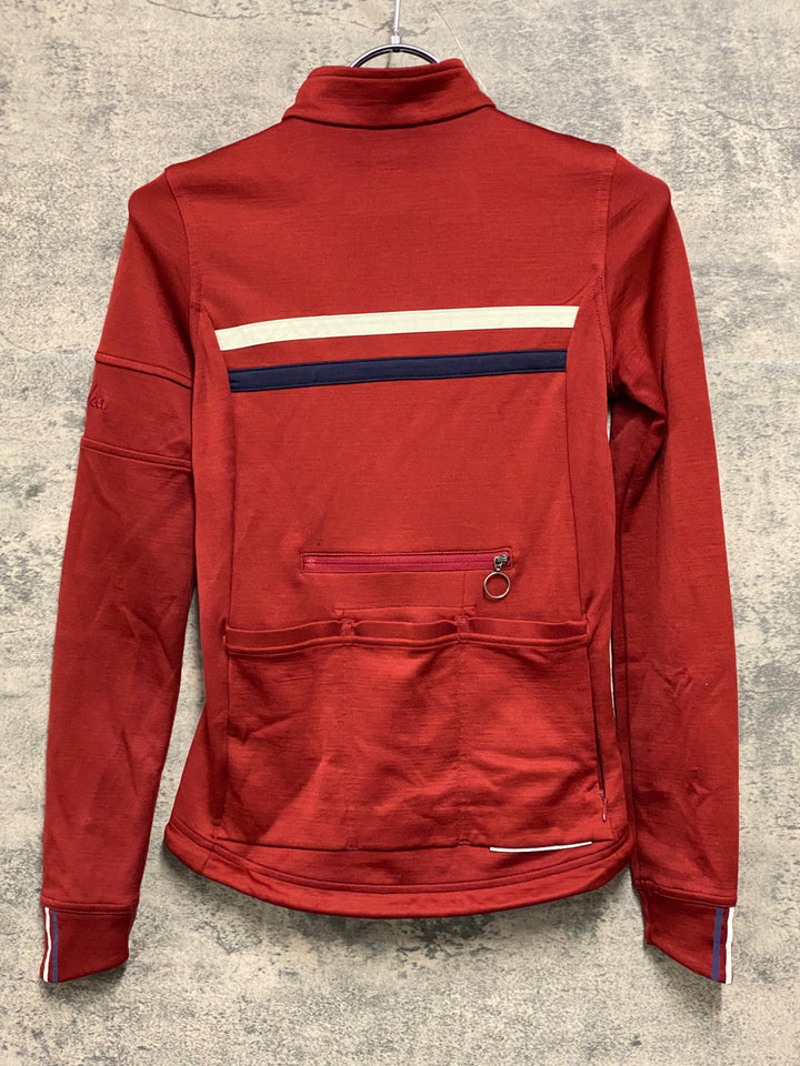 JW806 ラファ Rapha WOMEN'S LONG SLEEVE BREVET JERSEY 長袖 サイクルジャージ 赤 XXS レディース