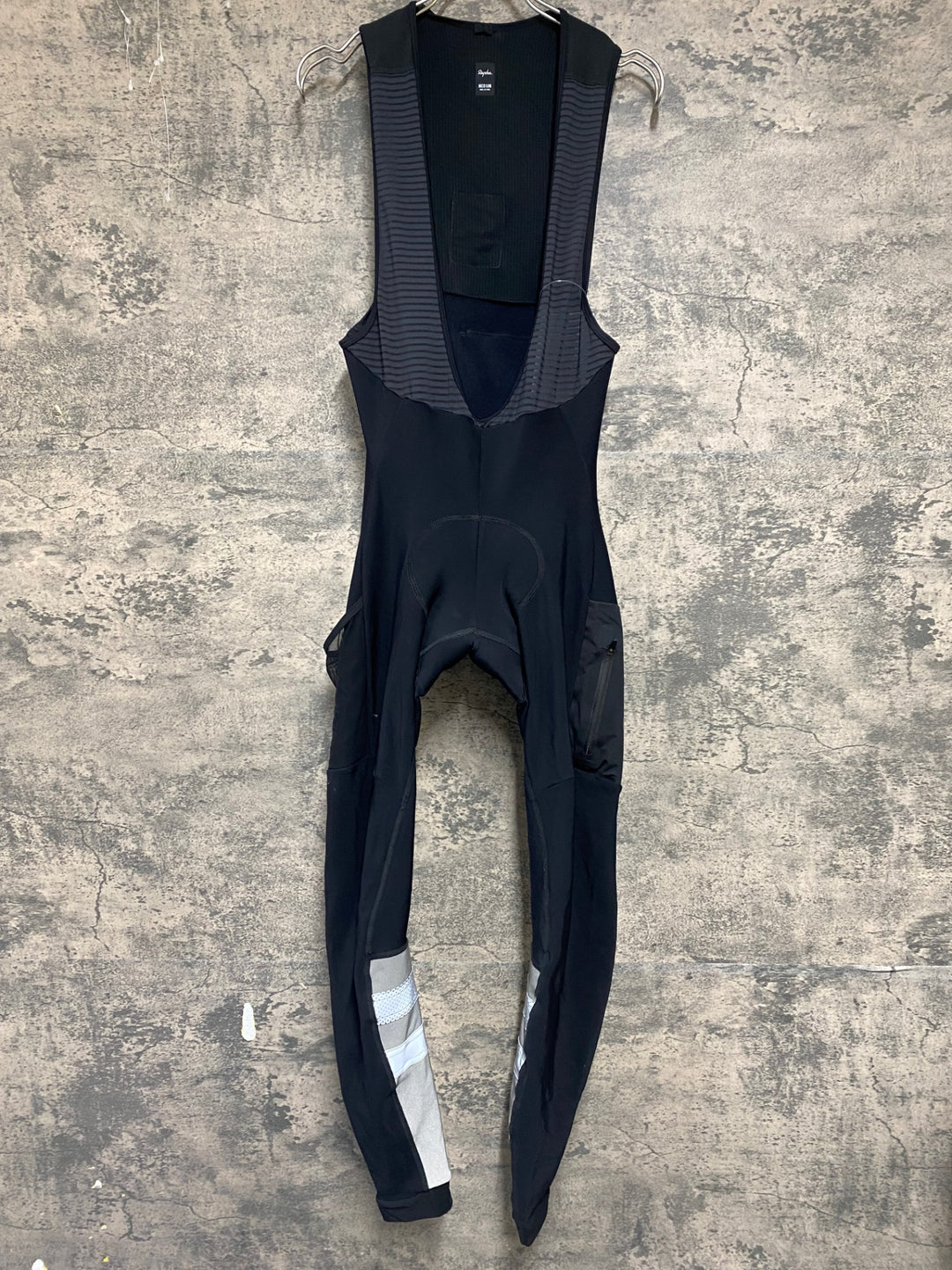 KK954 ラファ Rapha CARGO WINTER TIGHTS WITH PAD カーゴビブタイツ 黒 M 裏起毛