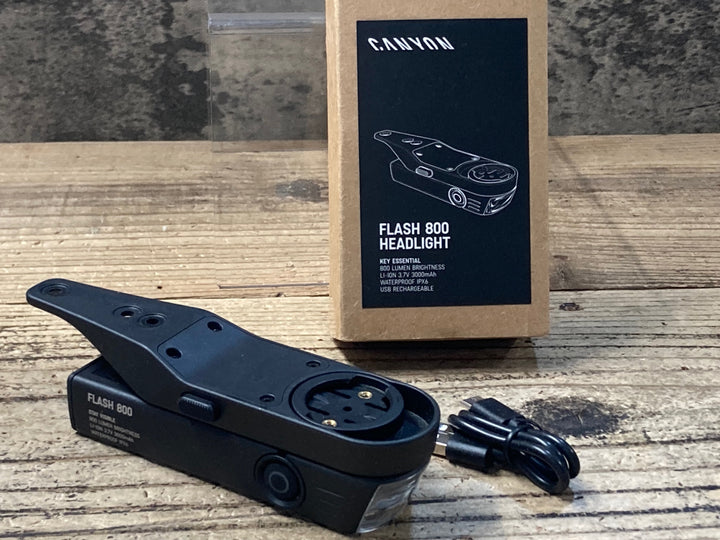 KJ686 キャニオン CANYON FLASH 800 HEADLIGHT フロントライト サイコンマウント 点灯確認済み