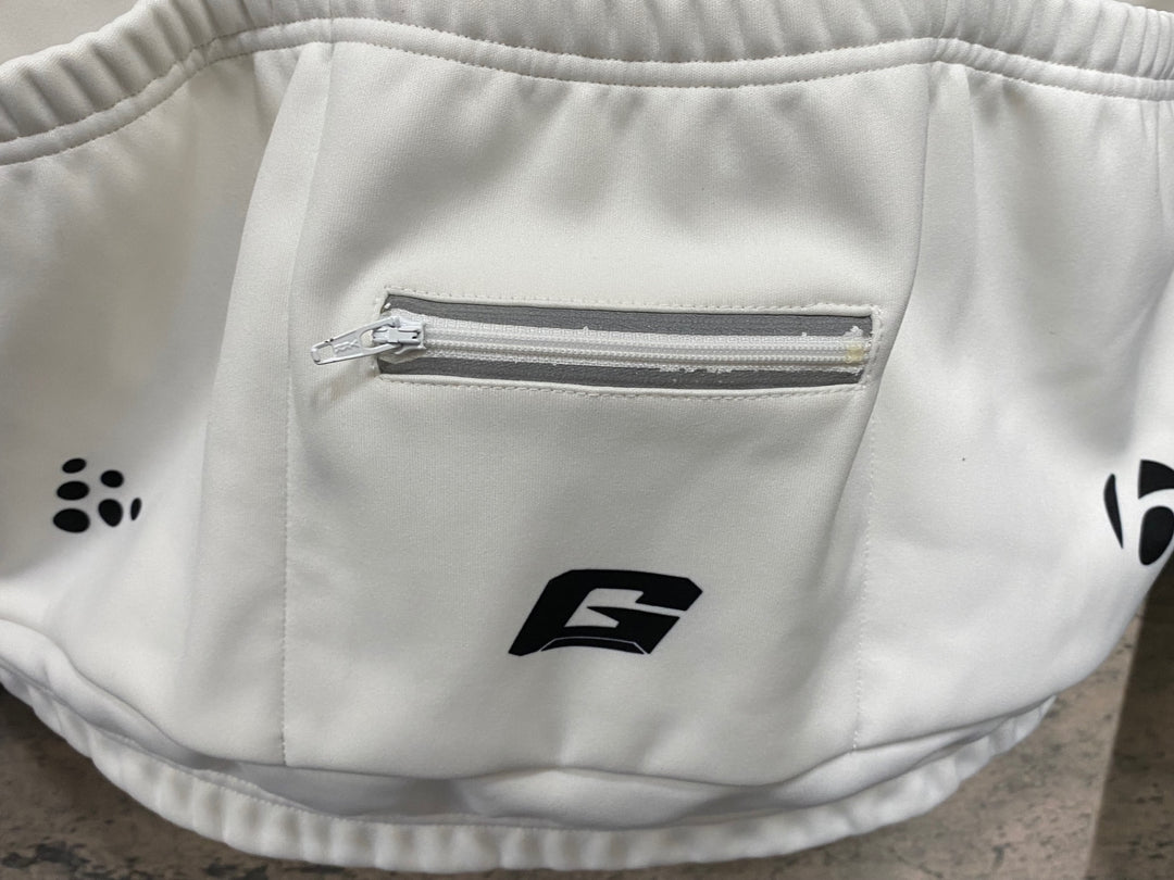 KF149 クラフト CRAFT 長袖 サイクルジャケット 白 XL 裏起毛 RadioShack TREK