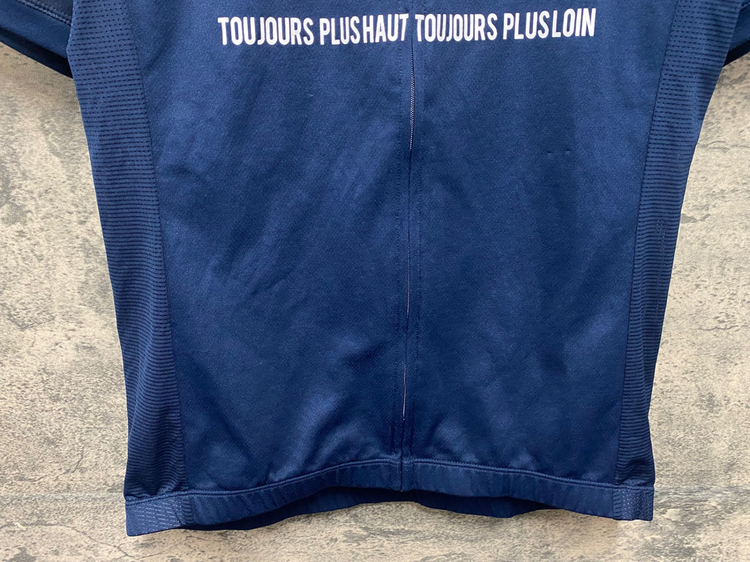KG698 ルコックスポルティフ le coq sportif 半袖 サイクルジャージ 紺 M
