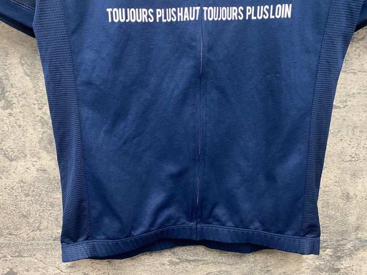 KG698 ルコックスポルティフ le coq sportif 半袖 サイクルジャージ 紺 M