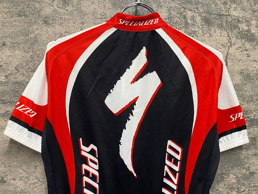 JR083 スペシャライズド SPECIALIZED 半袖サイクルジャージ 黒赤 S