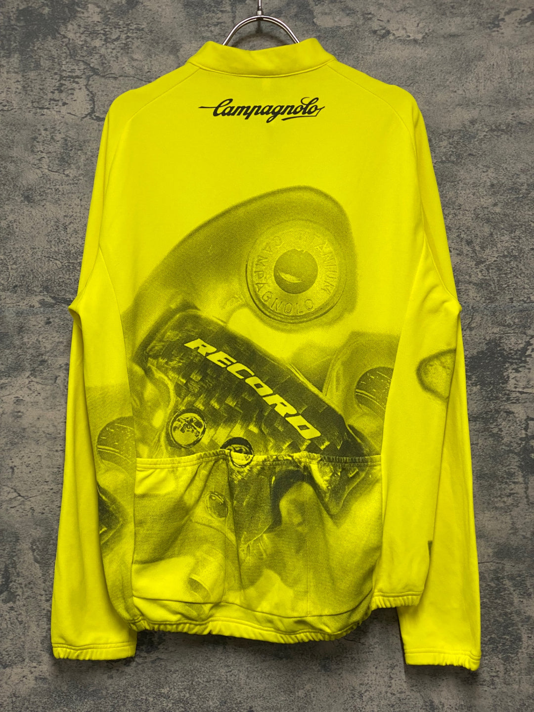 KH064 カンパニョーロ CAMPAGNOLO 裏起毛 長袖 サイクルジャージ 黄 L