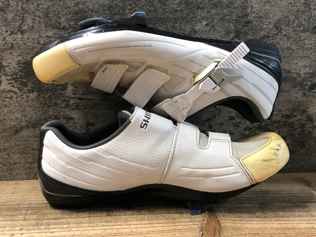 KD267 シマノ SHIMANO SH-RP300-E WIDE ビンディングシューズ 白 3穴 EU44