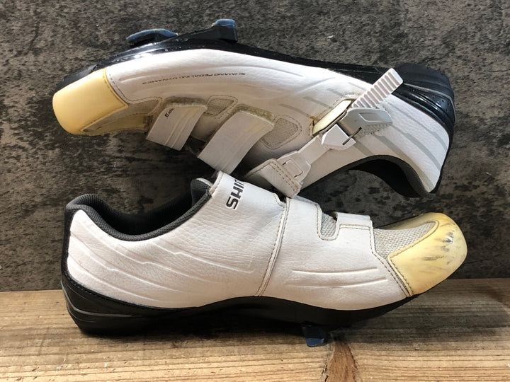 KD267 シマノ SHIMANO SH-RP300-E WIDE ビンディングシューズ 白 3穴 EU44