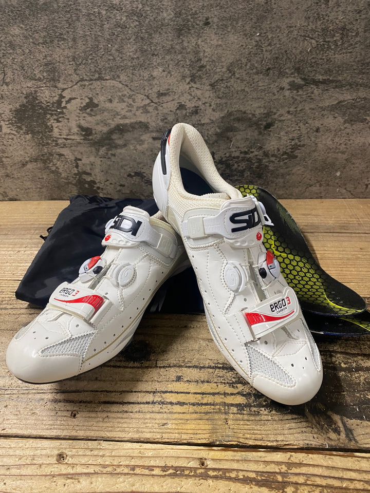 KI022 SIDI エルゴ カーボン ERGO3 CARBON ビンディングシューズ LOOK 白 EU44