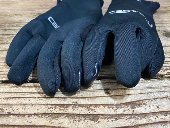 JZ099 カステリ CASTELLI ROSSO CORSA perfetto 長指 グローブ 黒 M 裏起毛 GORE-TEX INFINIUM