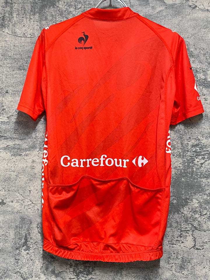 KB560 ルコックスポルティフ le coq sportif 半袖 サイクルジャージ 赤 Ｍ