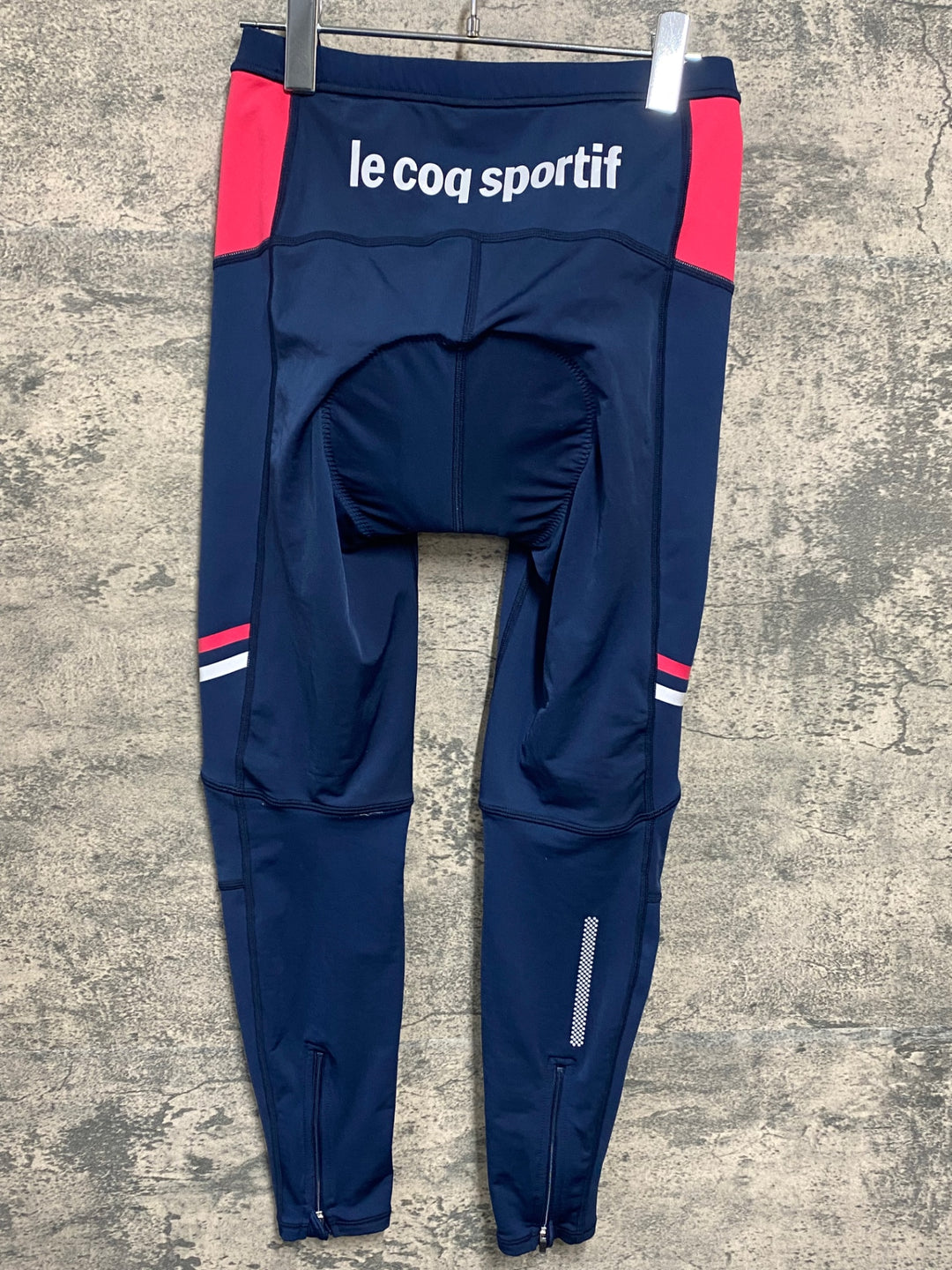 JT499 ルコックスポルティフ le coq sportif レーサータイツ 紺 M 裏起毛