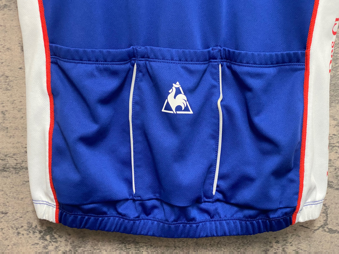 KF622 ルコックスポルティフ le coq sportif  半袖 サイクルジャージ 青 M