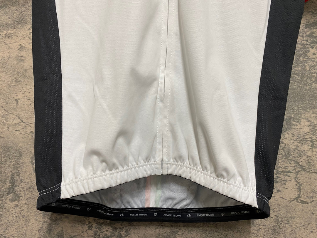 JN383 パールイズミ PEARL iZUMi 半袖 サイクルジャージ 黒 白 L