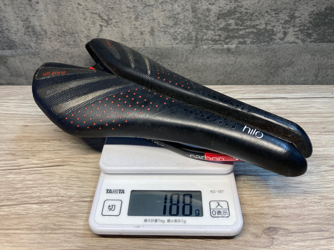 JJ664 ボントレガー BONTRAGER HILO XXX サドル 黒 カーボンレール ※座面加水分解、レール固定傷大のためジャンク