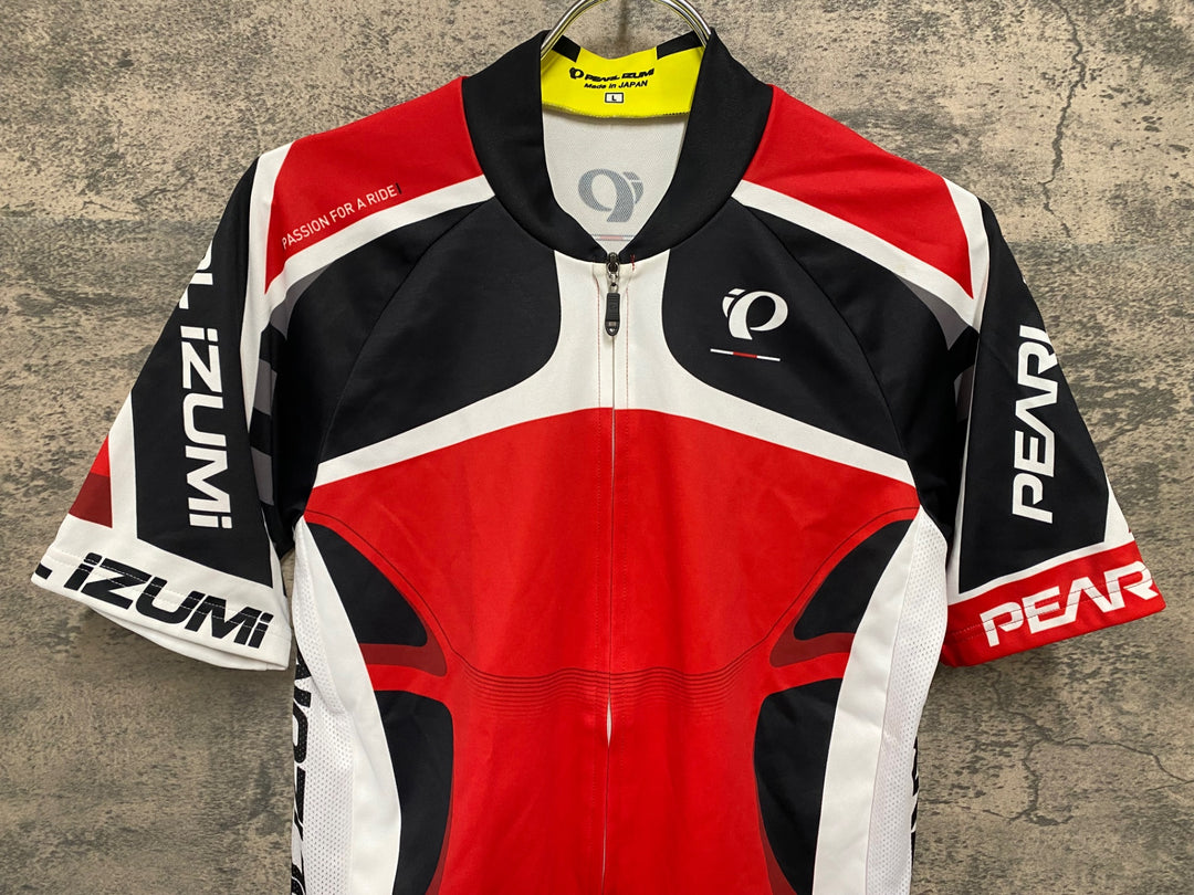 JP880 パールイズミ PEARL iZUMi 半袖 サイクルジャージ L 黒白赤