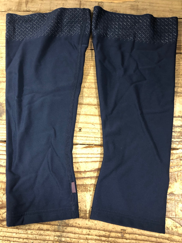 KM748 パスノーマルスタジオ PAS NORMAL STUDIOS LOGO KNEE WARMERS ニーウォーマー 紺 M 裏起毛