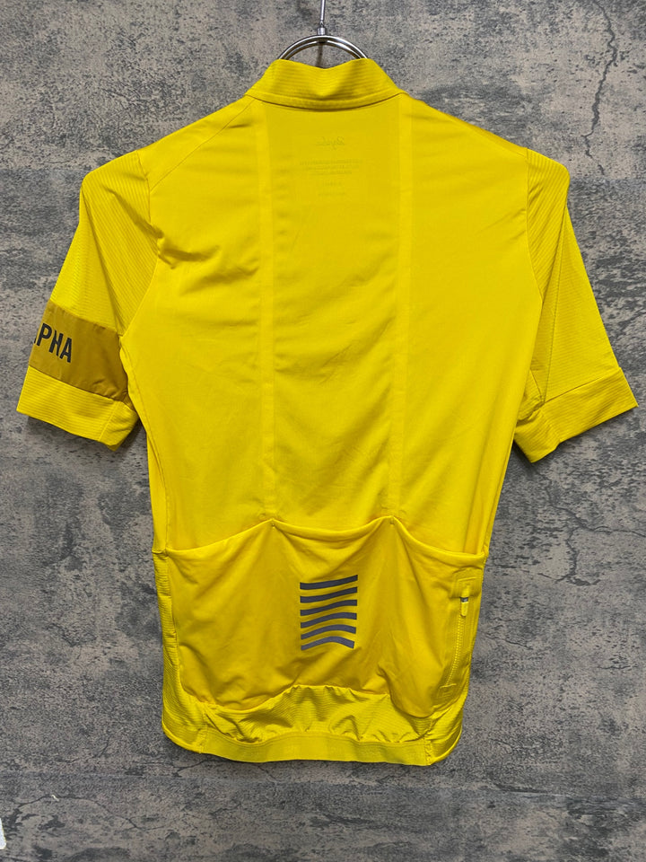 KR204 ラファ Rapha PRO TEAM JERSEY 半袖 サイクルジャージ 黄 XS