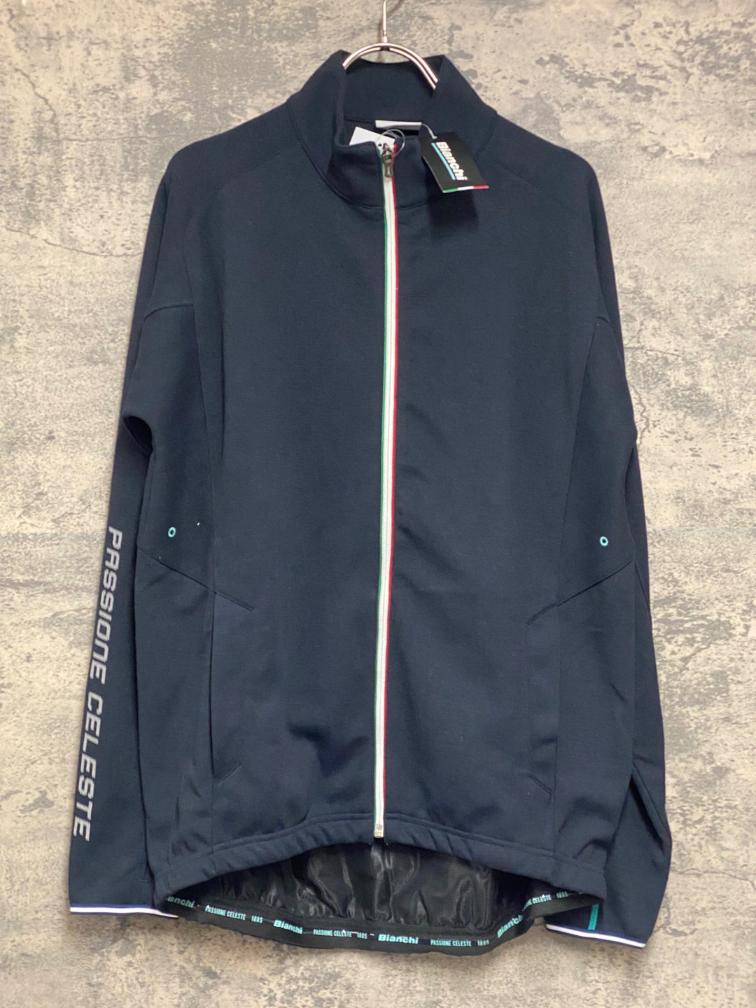 KG238 ビアンキ Bianchi 長袖 サイクルジャージ 濃紺 M スウェット