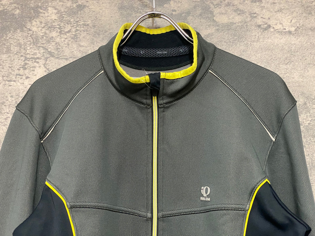 KP700 パールイズミ PEARL iZUMi 長袖 サイクルジャケット グレー 黒 XL 裏起毛 ※旧ロゴ