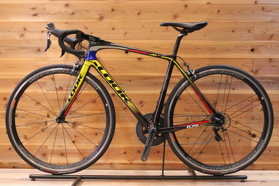 ルック LOOK 675 LIGHT 2015モデル XSサイズ シマノ アルテグラ 6800 11S CAMPAGNOLO シロッコ SCIROCCO 17C カーボン ロードバイク 【広島店】
