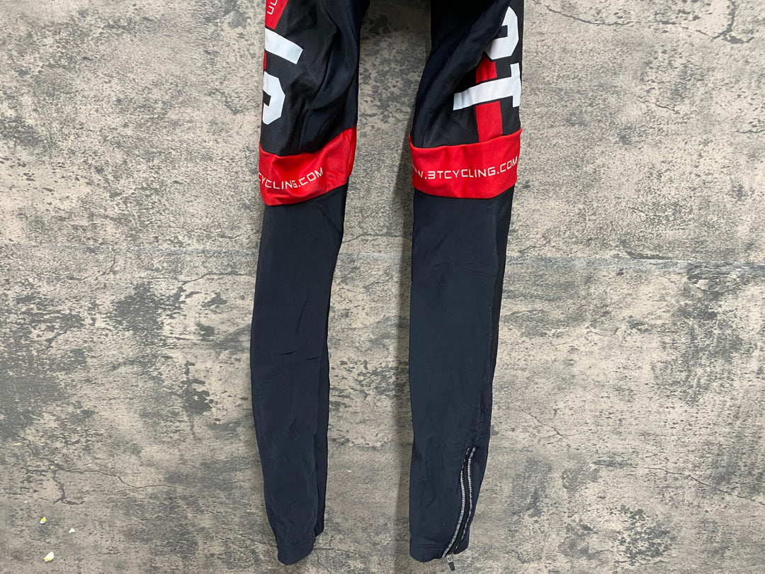 JV210 カステリ CASTELLI ビブタイツ 黒 赤 M 裏起毛 3T
