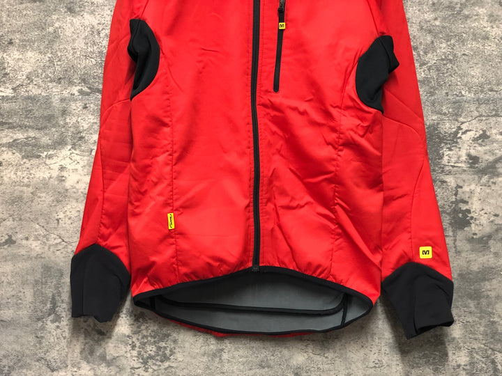 KM223 マヴィック MAVIC 長袖 サイクルジャケット 赤 M 裏起毛
