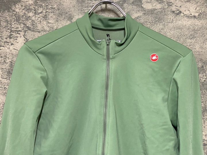 KP317 カステリ CASTELLI 長袖 サイクルジャージ ライトグリーン L 裏起毛