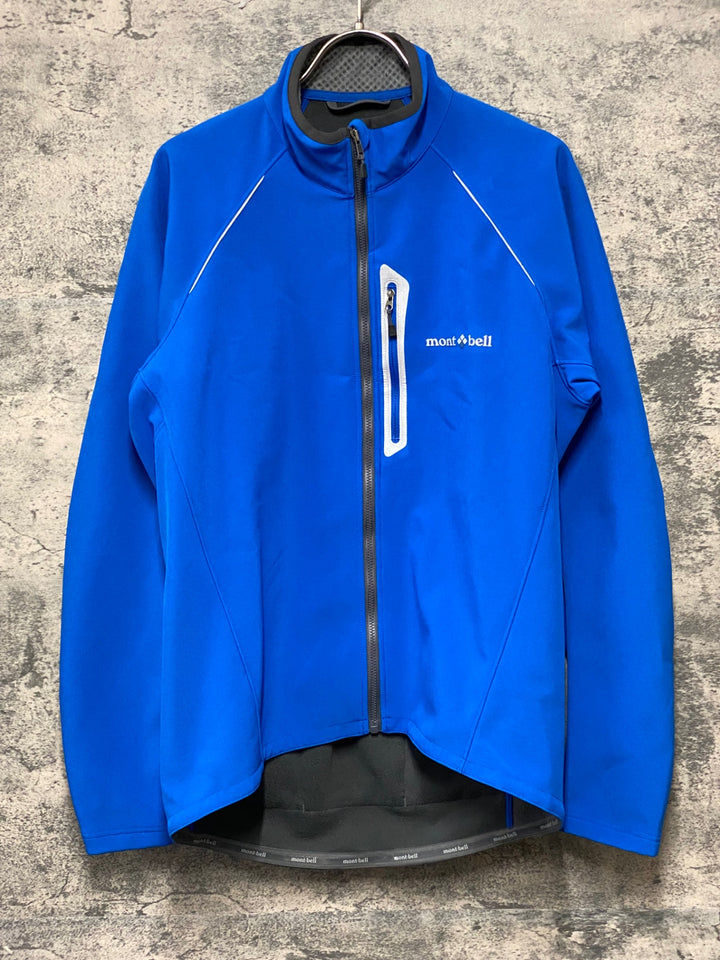 KF439 モンベル mont-bell 長袖 サイクルジャケット 青 M 裏起毛