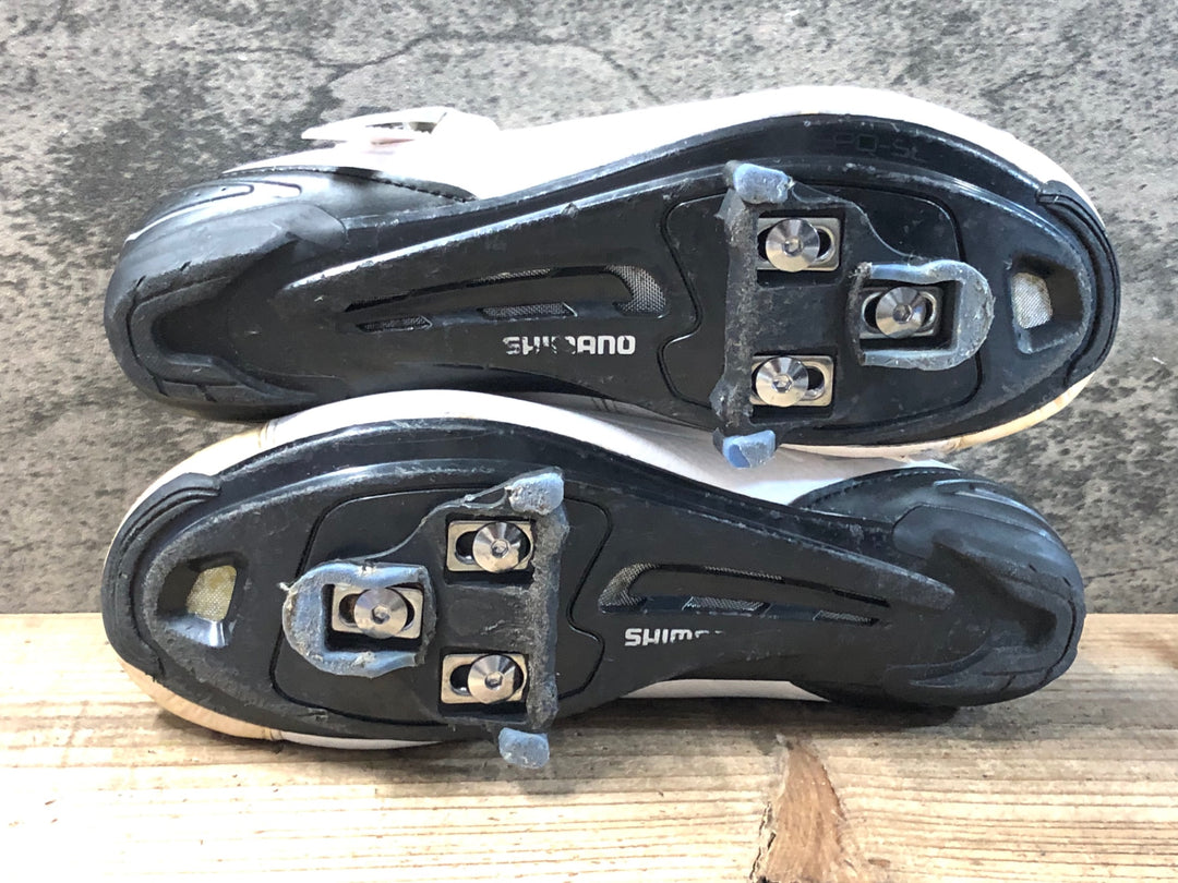 KD267 シマノ SHIMANO SH-RP300-E WIDE ビンディングシューズ 白 3穴 EU44