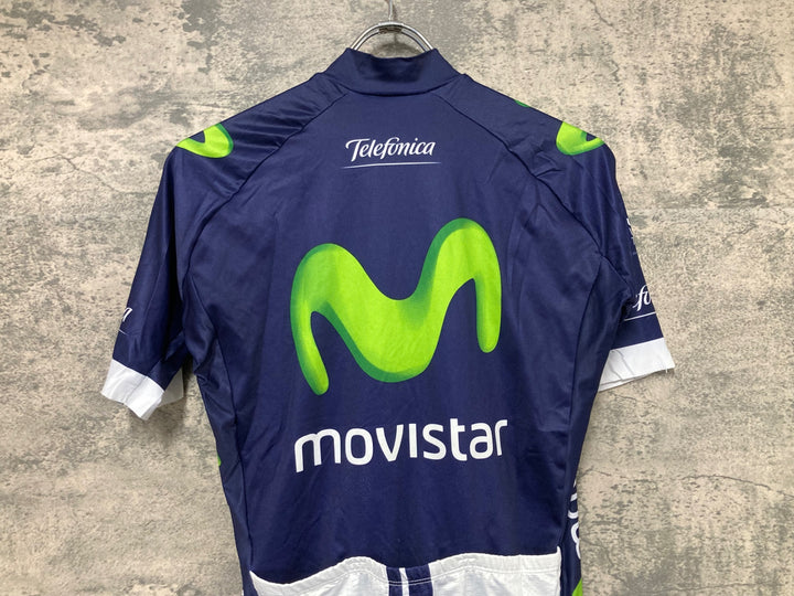 JS496 エンデュラ ENDURA 半袖 サイクルジャージ 濃紺 サイズ不明 movistar ※タグカット