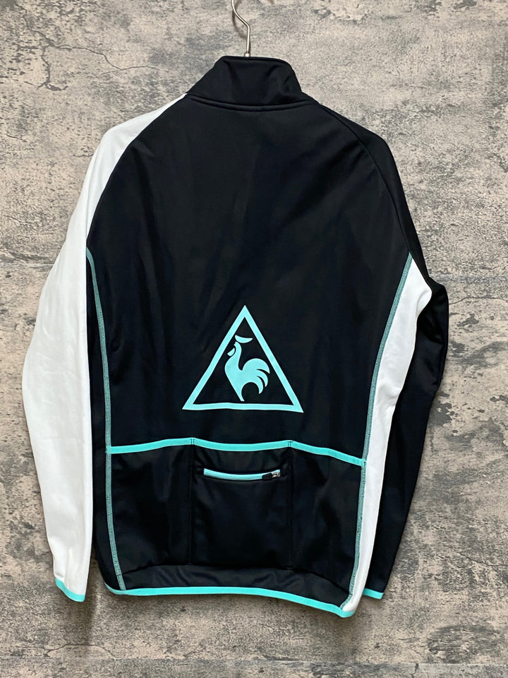 JP522 ルコックスポルティフ le coq sportif 長袖 サイクルジャケット L 黒 裏起毛 ※ほつれあり