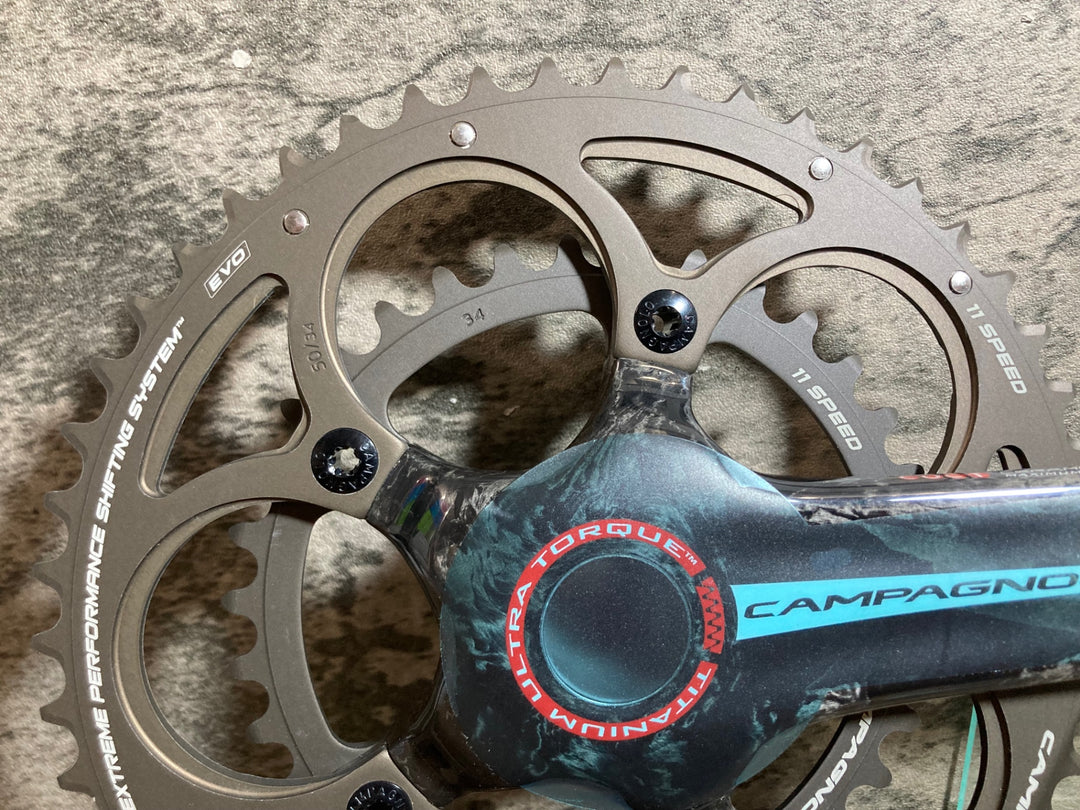 KH594 カンパニョーロ CAMPAGNOLO スーパーレコード SUPER RECORD クランクセット FC12-SR040CT 11S 5ARM 170mm 50/34T